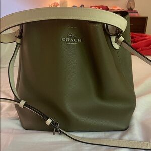 Green Coach bucket bag